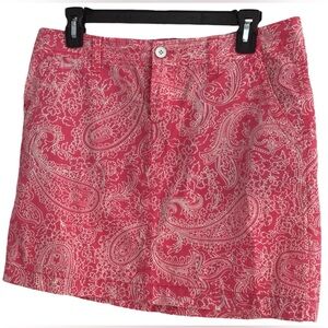 G.H. Bass & Co. Pink Paisley Mini skirt